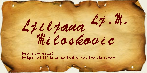 Ljiljana Milošković vizit kartica